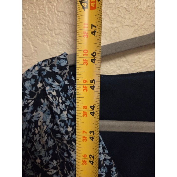 Vintage 90s Nicole Miller New‎ York Floral Midi Dress Smocked Waist V Neck Flowy - Picture 6 of 6